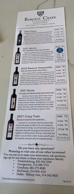 Barons Creek Vineyards Tasting Room Dallas by null