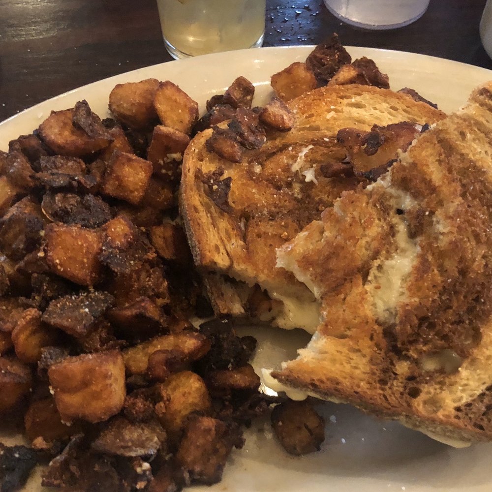 Iron Gate Cafe - Grilled cheese on rye w/ homefries, extra crispy - Cafes Near Me - Albany, New York