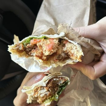 Tokyo Chick - Our half eaten Chicken Wrap :-) - Chicken Wings Near Me - Pasadena, California