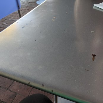 Frost Gelato - Tables not being wiped off. - Gelato Near Me - Tucson, Arizona Frost Gelato - Tables not being wiped off. - Gelato Near Me - Tucson, Arizona
