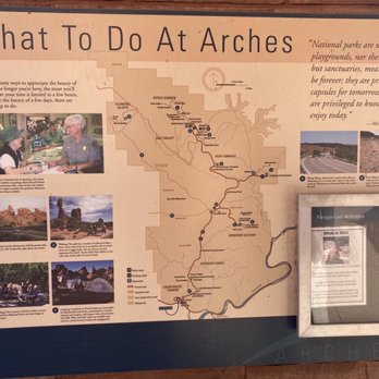 Arches National Park - An overview map at the Visitor Center. - Parks Near Me Arches National Park - An overview map at the Visitor Center. - Parks Near Me