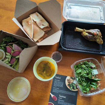Rumi’s Kitchen - Lamb shank and sides when ordering out. Good packaging. - Persian/Iranian Near Me - Washington, DC, District of Columbia