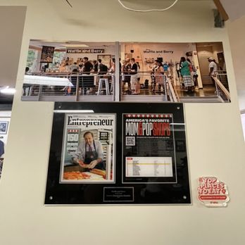 Waffle and Berry - Articles on the wall about Waffle and Berry in Waikiki, Honolulu, Hawaii. - Waffles Near Me - Honolulu, Hawaii