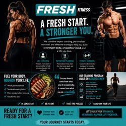 At FRESH FITNESS we build: * Stronger bodies * Clearer minds * Better lifestyles
