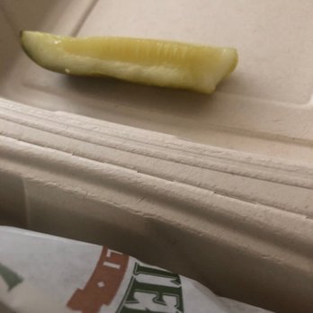 McAlister's Deli - This is the half eaten pickle that was in my food. - Delis Near Me - Madison, Mississippi