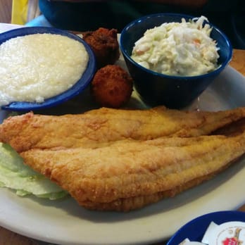 Tommy's Restaurant - Fried flounder, coleslaw & grits w/hush puppies. Mmmm good! - Breakfast & Brunch Near Me - Hampton, Virginia Tommy's Restaurant - Fried flounder, coleslaw & grits w/hush puppies. Mmmm good! - Breakfast & Brunch Near Me - Hampton, Virginia