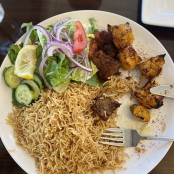 Afghan Kabob House - Grilled combo with Chicken and Lamb - Afghan Near Me - St Louis, Missouri Afghan Kabob House - Grilled combo with Chicken and Lamb - Afghan Near Me - St Louis, Missouri