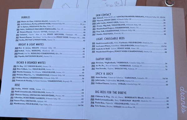 Menu photo 5 Bar Juillet Ashland, OR Menu photo 5 Bar Juillet Ashland, OR