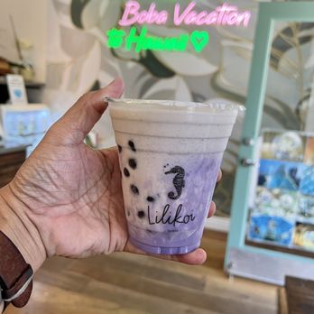 Lilikoi - Ube Horchata with Boba for this one of one! And if you're a palm reader you got me! :D - Bubble Tea Near Me - San Francisco, California Lilikoi - Ube Horchata with Boba for this one of one! And if you're a palm reader you got me! :D - Bubble Tea Near Me - San Francisco, California