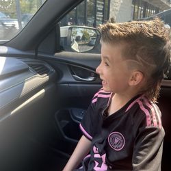 In The Cut Barber Lounge - Kids mullet cut with design done by Jordan!