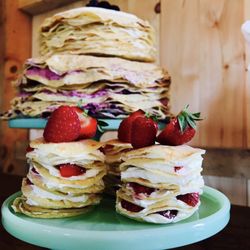 Crepe Bar - Mini Crepe Cakes! With the mama in the background!