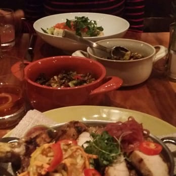 Mason's - Two types of brussels, Berkshire chop and halibut a la plancha. - Southern Near Me - Nashville, Tennessee