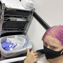 Urgent Care - Uncovered biohazard trash