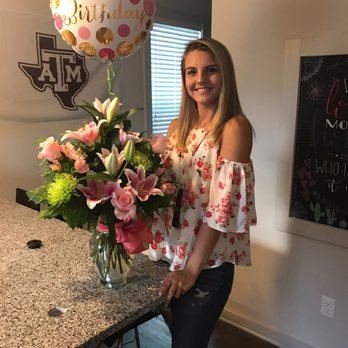 Aggieland Flowers & Chocolates - Beautiful mixed pink and green bouquet with her favorite Stargazer Lilly's - Florists Near Me - College Station, Texas Aggieland Flowers & Chocolates - Beautiful mixed pink and green bouquet with her favorite Stargazer Lilly's - Florists Near Me - College Station, Texas