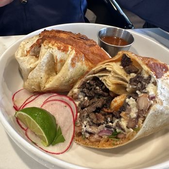El Bistro by Salt and Pepper - Surf and turf burrito - Latin American Near Me - Modesto, California