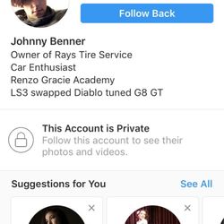 Ray's Tire Service - Owner's instagram