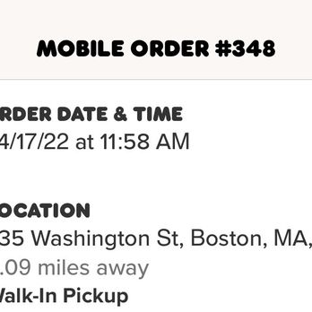 Dunkin' - This is my order number and the scene of the crime. I'm fr right now. I really wanted my maple donut. - Donuts Near Me - Boston, Massachusetts