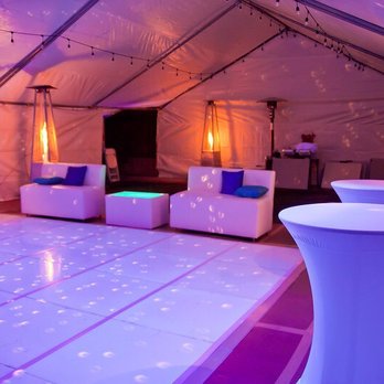 Lounge Party Rentals - Karaoke lounge set up under 30'x40' tent in our backyard. Sofas, benches, stools, lighted tables by Lounge Party Rentals. - Party Equipment Rentals Near Me Lounge Party Rentals - Karaoke lounge set up under 30'x40' tent in our backyard. Sofas, benches, stools, lighted tables by Lounge Party Rentals. - Party Equipment Rentals Near Me