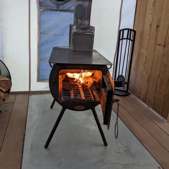 Under Canvas Zion - Wood burning stove inside tent. - Hotels Near Me - Virgin, Utah