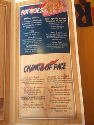Menu photo 8 Fred's Burlington, WI