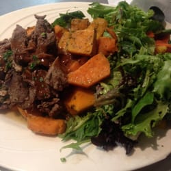 The Mad Feed - Lamb with sweet potatoes and salad always $10!!