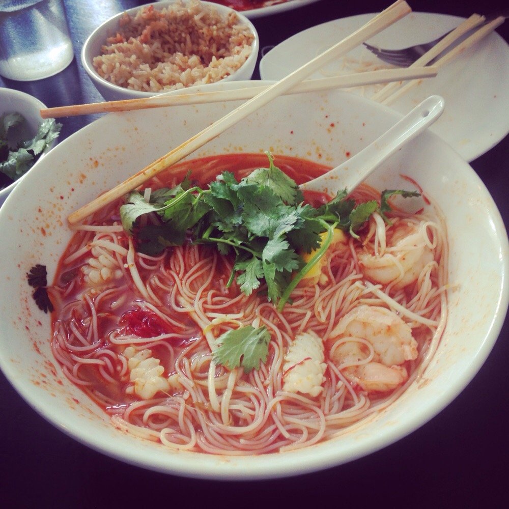 Han Noodle Bar - Sooo good! Basil cilantro broth. - Chinese Near Me - Rochester, New York