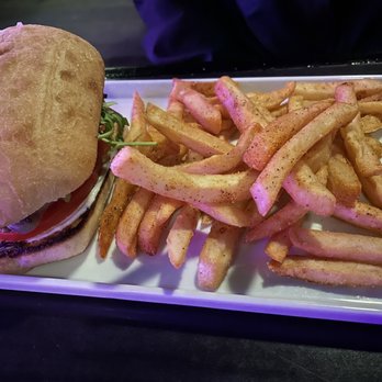 Irvine Improv - Chicken Pesto sandwich with seasoned fries - Comedy Clubs Near Me - Irvine, California