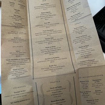 Bouchon - Their regular menu was folded and wrapped around their napkins - French Near Me - Yountville, California Bouchon - Their regular menu was folded and wrapped around their napkins - French Near Me - Yountville, California