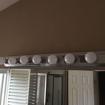 Handyman Express - Beautiful bathroom light bar Ron picked out for us (we wanted same general type/size. The old was was that plane chrome with no accents). - Handyman Near Me Handyman Express - Beautiful bathroom light bar Ron picked out for us (we wanted same general type/size. The old was was that plane chrome with no accents). - Handyman Near Me
