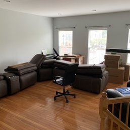 How furniture was prepped for movers before they arrived.