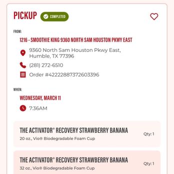 Smoothie King - Order - Health Markets Near Me - Humble, Texas