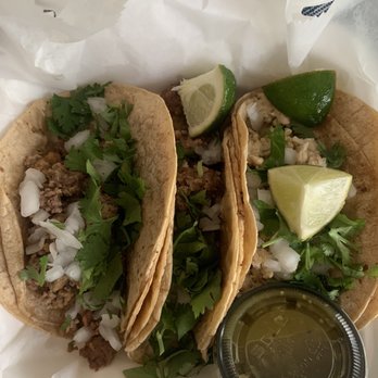La Divina Tacos - Two molida tacos and one pollo taco - Mexican Near Me - Buffalo, New York