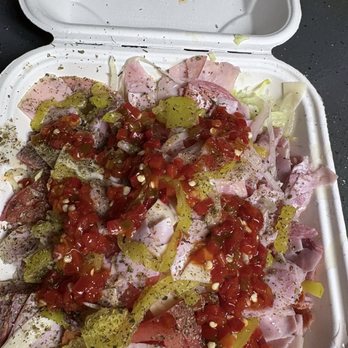 Jersey Mike's Subs - #13 Original Italian with added banana peppers and hot chopped pepper relish ordered as a bowl - Fast Food Near Me - Oneonta, New York