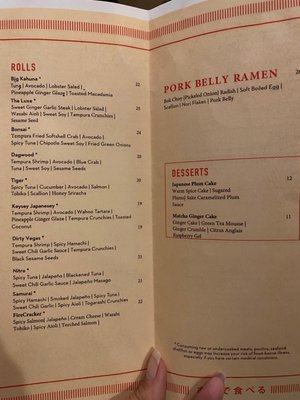 Menu photo 1 Nikai Sushi Islamorada, FL