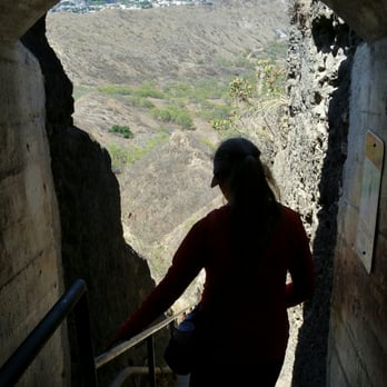 Diamond Head State Monument - Mrs. J leading the way down! - Parks Near Me - Honolulu, Hawaii