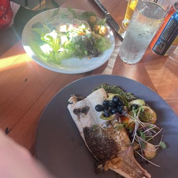 Lake Ave Restaurant & Bar - Fish and a side salad - New American Near Me - Duluth, Minnesota