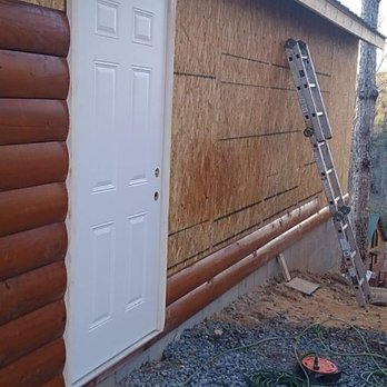King's Carpentry and Handyman Services - D-log siding on custom built garage - Handyman Near Me King's Carpentry and Handyman Services - D-log siding on custom built garage - Handyman Near Me