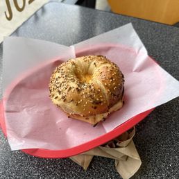 Everything bagel with egg & cheese Everything bagel with egg & cheese