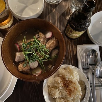 Musang Seattle - Sinigang (soup), Sinangag (garlic rice), San Miguel (real Filipino beer) - Filipino Near Me - Seattle, Washington Musang Seattle - Sinigang (soup), Sinangag (garlic rice), San Miguel (real Filipino beer) - Filipino Near Me - Seattle, Washington