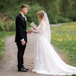 Astraea Bridal - Picture of my dress that I got at Astrea Bridal!
