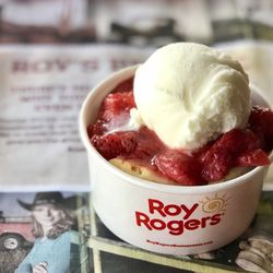 Roy Rogers - Strawberry shortcake is the best of everything. A biscuit topped with strawberries and vanilla ice cream. Yum!
