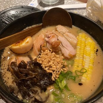 DOMU - Dr. Phillips - Richie rich ramen with corn and chicken added. - Ramen Near Me - Orlando, Florida DOMU - Dr. Phillips - Richie rich ramen with corn and chicken added. - Ramen Near Me - Orlando, Florida