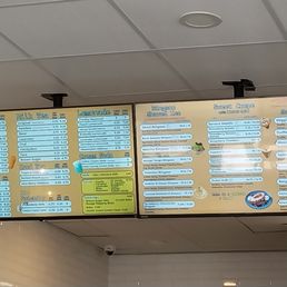 Menu board as of June 2026
