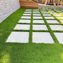 Berryessa Quality Landscape - Pavers with synthetic grass and retaining wall