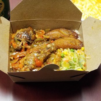 Yard Cooked Dishes - Brown Stew Chicken w/plantain, rice & peas, & vegetables. - Caribbean Near Me - Charlotte, North Carolina Yard Cooked Dishes - Brown Stew Chicken w/plantain, rice & peas, & vegetables. - Caribbean Near Me - Charlotte, North Carolina
