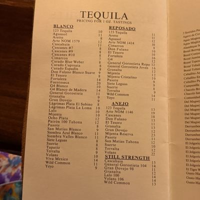 Menu photo 5 Quiote Tequilaria Tampa, FL