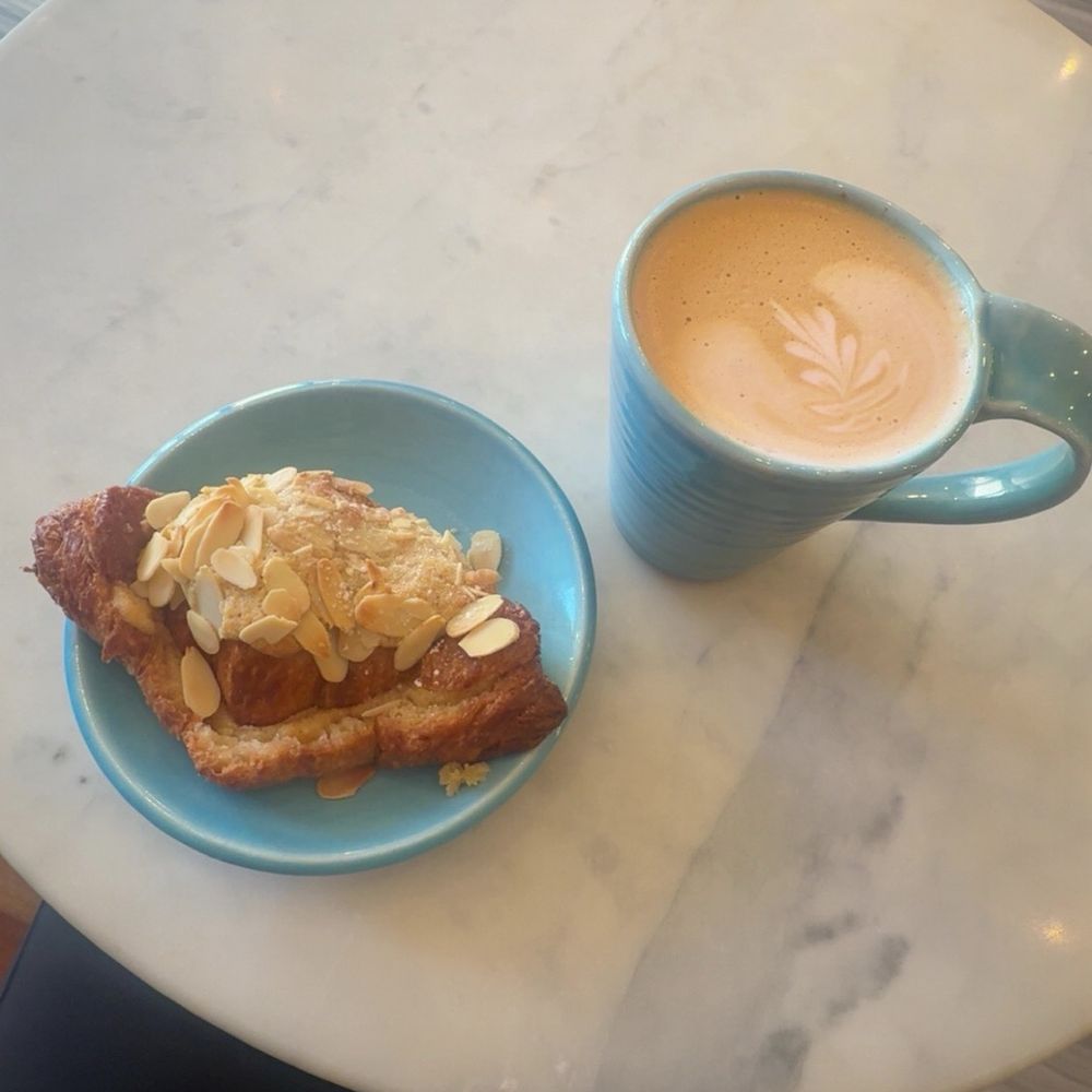 Kaapicat Cafe - Almond Croissant and Rose Latte - Cafes Near Me - Ventura, California Kaapicat Cafe - Almond Croissant and Rose Latte - Cafes Near Me - Ventura, California