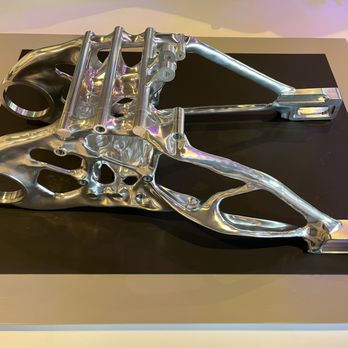 Autodesk Gallery - Generative design CAD software is used to make components - like this motorcycle swing-arm - single-piece and light yet high performing. - Art Galleries Near Me - San Francisco, California Autodesk Gallery - Generative design CAD software is used to make components - like this motorcycle swing-arm - single-piece and light yet high performing. - Art Galleries Near Me - San Francisco, California