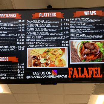 Falafel Corner - Menu -December 2021 - Pizza Near Me - Sacramento, California