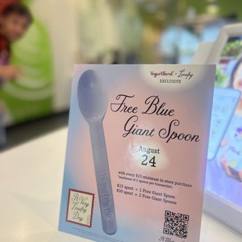 Yogurtland - Giant Blue Spoon August 24, 2025 - Ice Cream & Frozen Yogurt Near Me - Pleasant Hill, California Yogurtland - Giant Blue Spoon August 24, 2025 - Ice Cream & Frozen Yogurt Near Me - Pleasant Hill, California